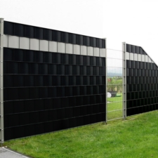 Taśma ogrodzeniowa do paneli ogrodzeniowych 19cm x 35m 450g/m2 Czarny + 20 Klipsów