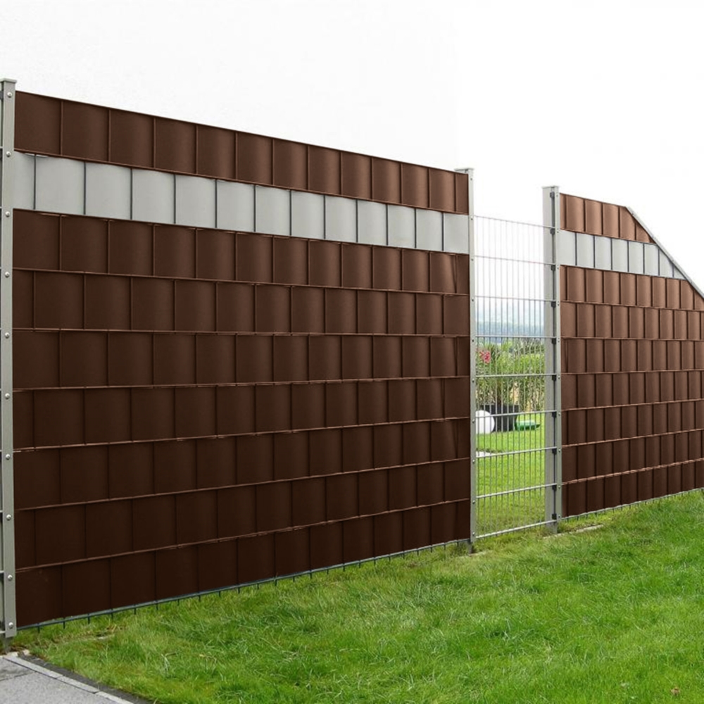 Taśma ogrodzeniowa do paneli ogrodzeniowych 19cm x 35m 450g/m2 Ciemny Brązowy + 20 Klipsów Taśma ogrodzeniowa do paneli ogrodzeniowych 19cm x 35m 450g/m2 Ciemny Brązowy + 20 Klipsów