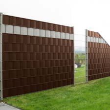 Taśma ogrodzeniowa do paneli ogrodzeniowych 19cm x 35m 450g/m2 Ciemny Brązowy + 20 Klipsów