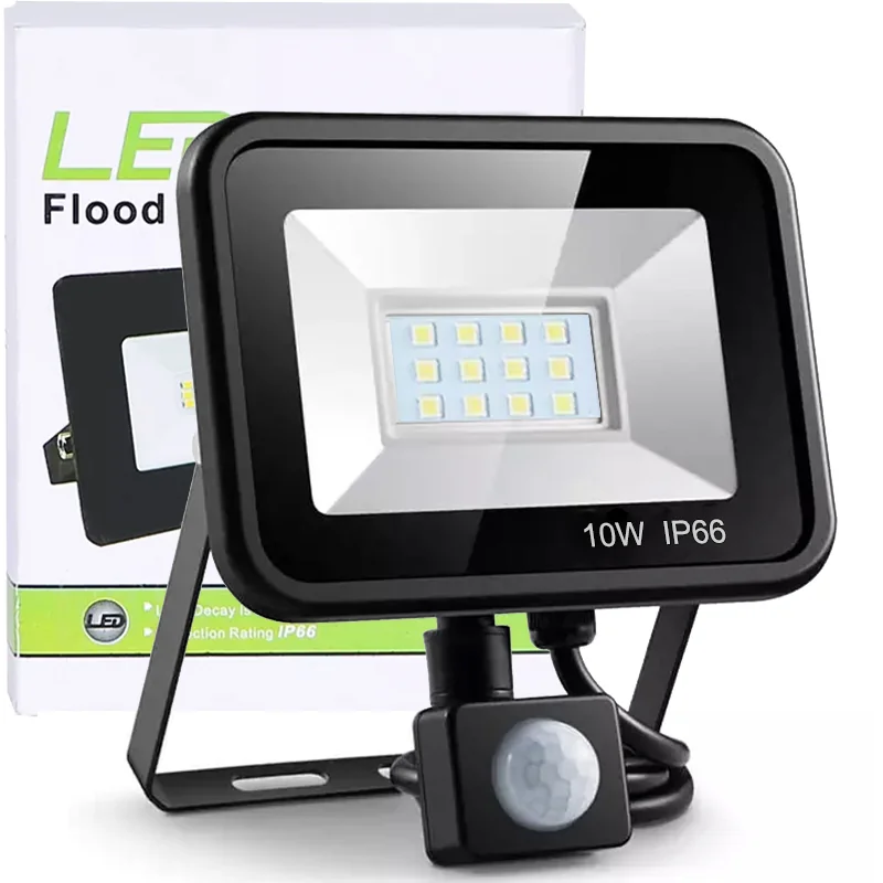 Halogen roboczy 10W LED SMD 230V IP66 z czujnikiem ruchu