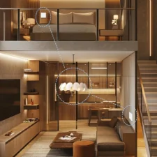 Włącznik światła szklany, dotykowy podwójny Biały