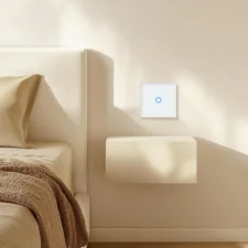 Włącznik światła szklany, dotykowy pojedynczy Biały
