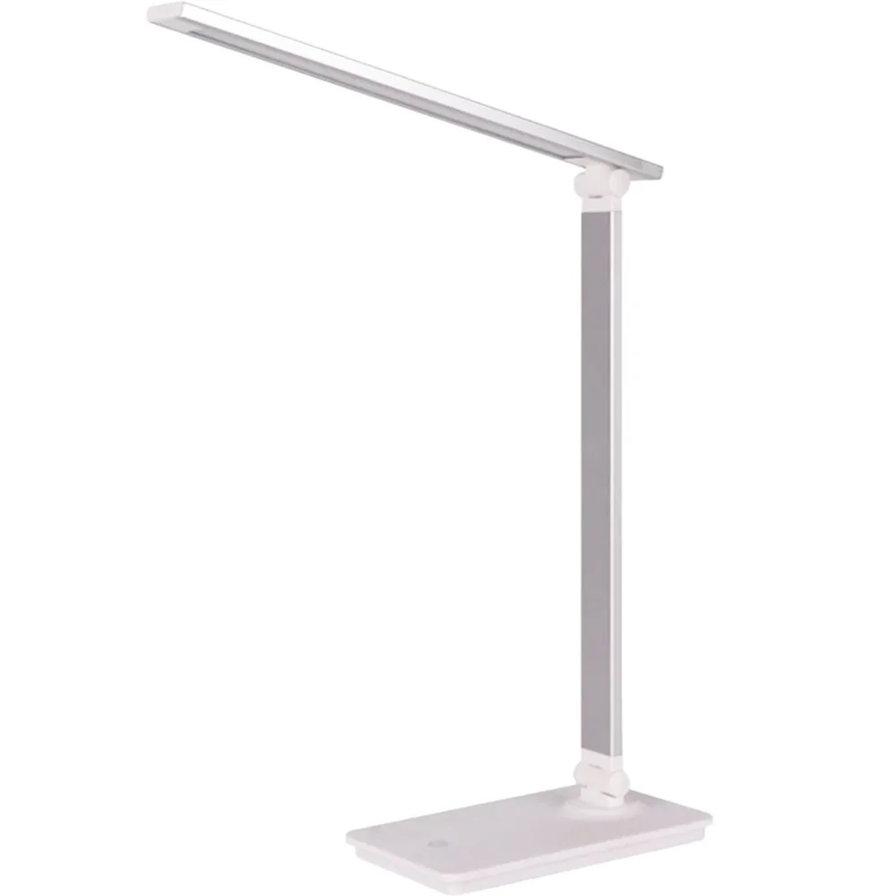 Lampka na biurko LED z ładowaniem USB Srebrno-biała