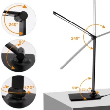 Lampka na biurko LED z ładowaniem USB Czarna