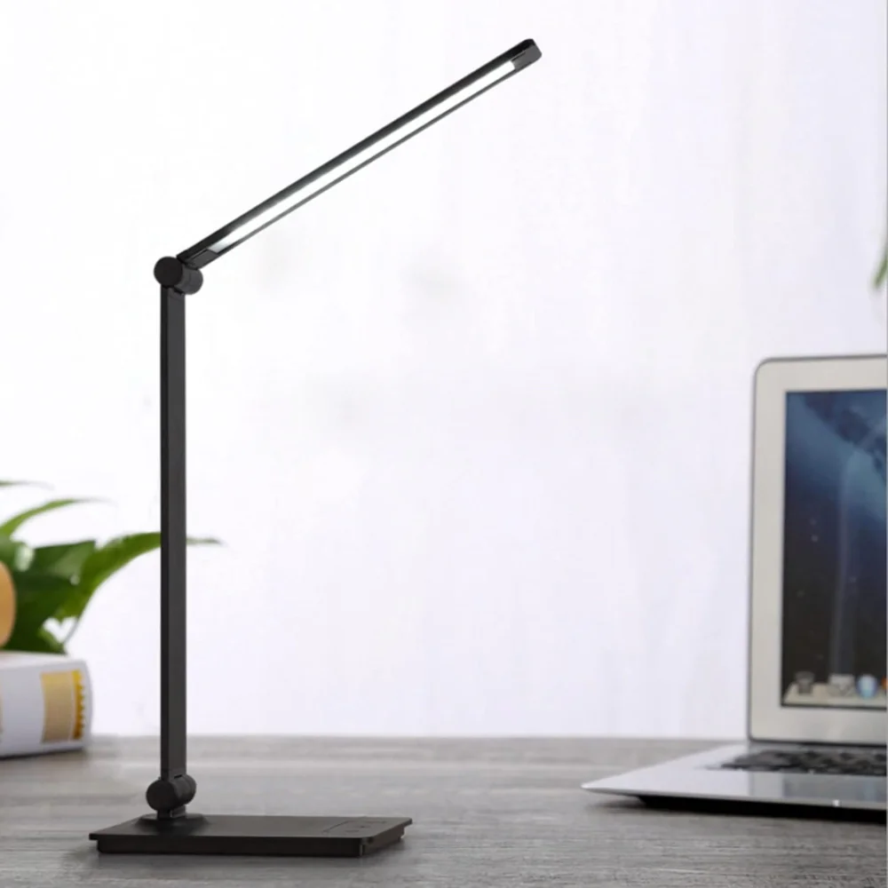 Lampka na biurko LED z ładowaniem USB Czarna