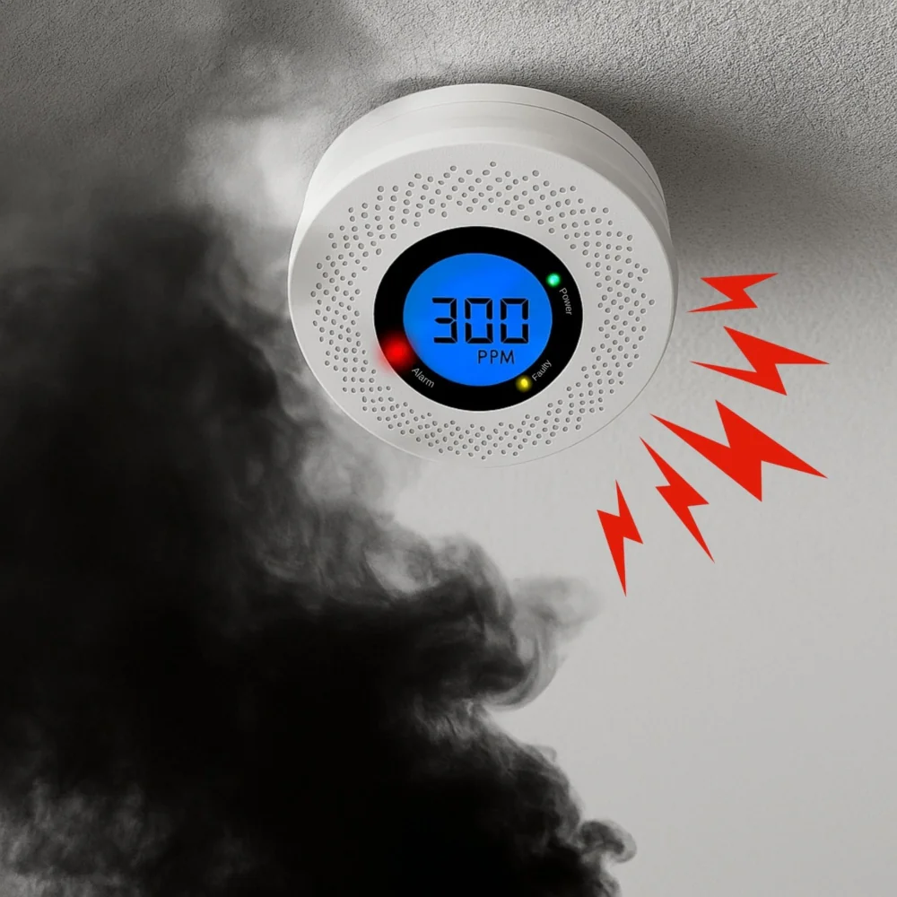 Czujnik czadu, tlenku węgla bezprzewodowy Czujnik czadu, tlenku węgla bezprzewodowy