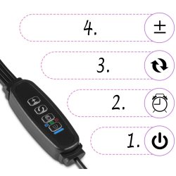 Lampa UV do wzrostu roślin 60LED 6x lampa klips