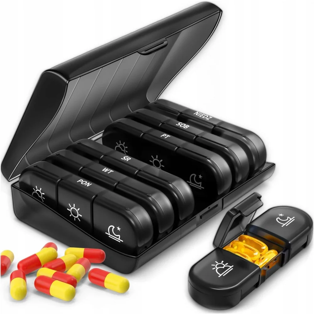 Organizer na leki i tabletki 7 dni 3 pory dnia Organizer na leki i tabletki 7 dni 3 pory dnia