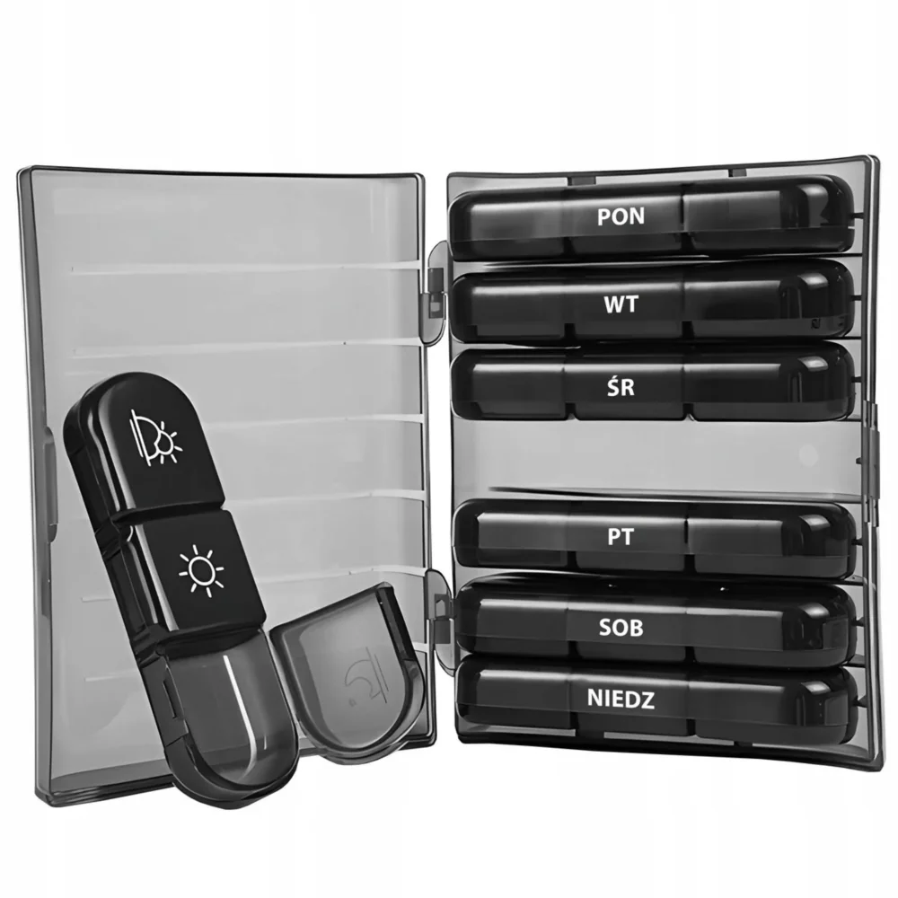 Organizer na leki i tabletki 7 dni 3 pory dnia Organizer na leki i tabletki 7 dni 3 pory dnia