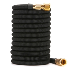 Wąż ogrodowy rozciągliwy 1/2" 15m + Złączki mosiężne + Pistolet zraszacz + Uchwyt i worek do przechowywania