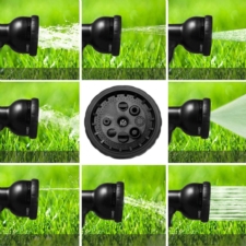 Wąż ogrodowy rozciągliwy 1/2" 7,5m + Złączki mosiężne + Pistolet zraszacz + Uchwyt i worek do przechowywania