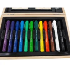 Zestaw artystyczny dla dzieci do malowania i rysowania 196 elementów + Drewniana Walizka