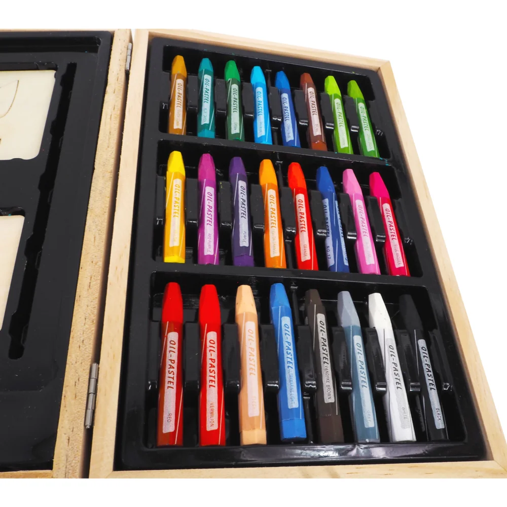 Zestaw artystyczny dla dzieci do malowania i rysowania 196 elementów + Drewniana Walizka Zestaw artystyczny dla dzieci do malowania i rysowania 196 elementów + Drewniana Walizka