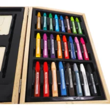 Zestaw artystyczny dla dzieci do malowania i rysowania 196 elementów + Drewniana Walizka