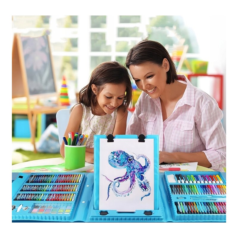 Zestaw artystyczny do malowania w walizce 208el.