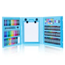 Zestaw artystyczny dla dzieci do malowania i rysowania 208 elementów Niebieski + Walizka