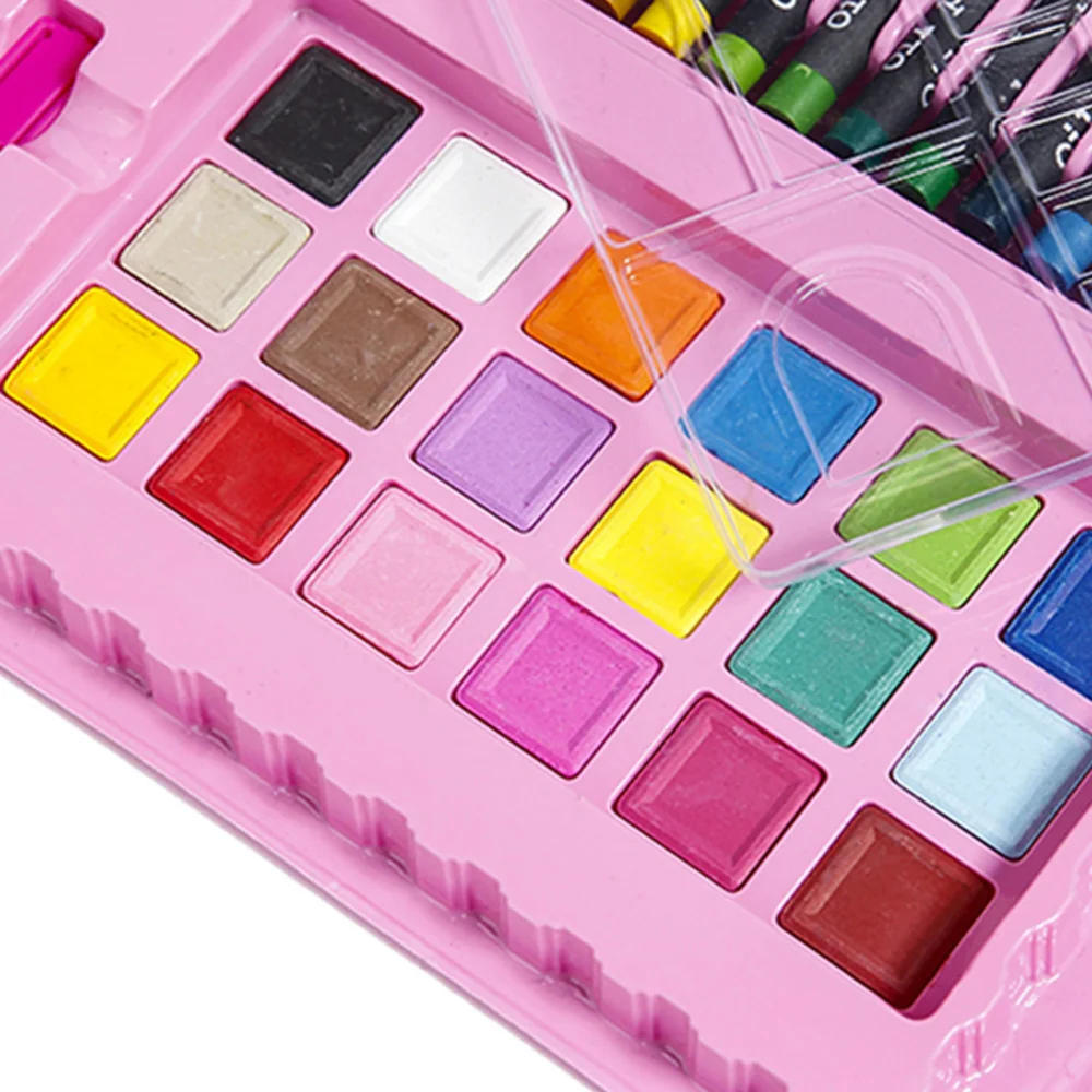 Zestaw artystyczny dla dzieci do malowania i rysowania 208 elementów Różowy + Walizka Zestaw artystyczny dla dzieci do malowania i rysowania 208 elementów Różowy + Walizka