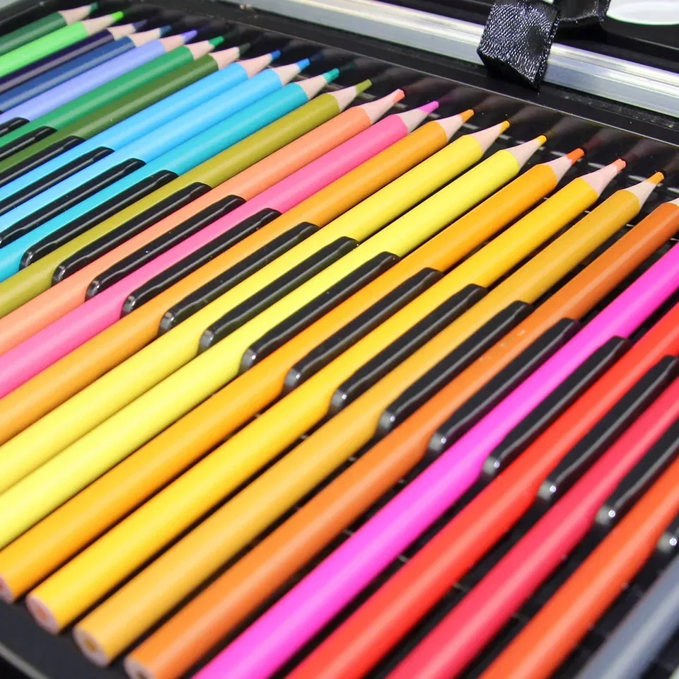 Zestaw artystyczny dla dzieci do malowania i rysowania 145 elementów Różowy + Walizka