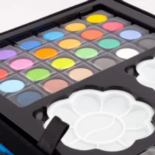 Zestaw artystyczny dla dzieci do malowania i rysowania 145 elementów Różowy + Walizka