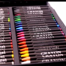 Zestaw artystyczny dla dzieci do malowania i rysowania 208 elementów Czarny + Walizka