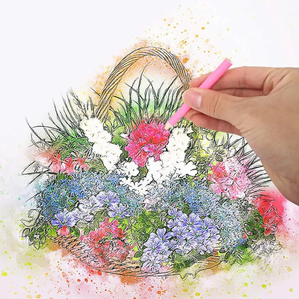 Zestaw artystyczny dla dzieci do malowania i rysowania 208 elementów Różowy + Walizka