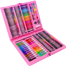 Zestaw artystyczny dla dzieci do malowania i rysowania 208 elementów Różowy + Walizka