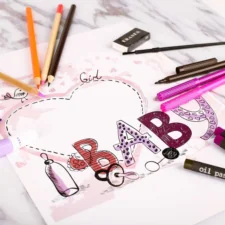 Zestaw artystyczny dla dzieci do malowania i rysowania 298 elementów Czarny + Walizka