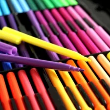 Zestaw artystyczny dla dzieci do malowania i rysowania 298 elementów Czarny + Walizka