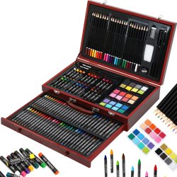 Zestaw artystyczny w walizce do przenoszenia