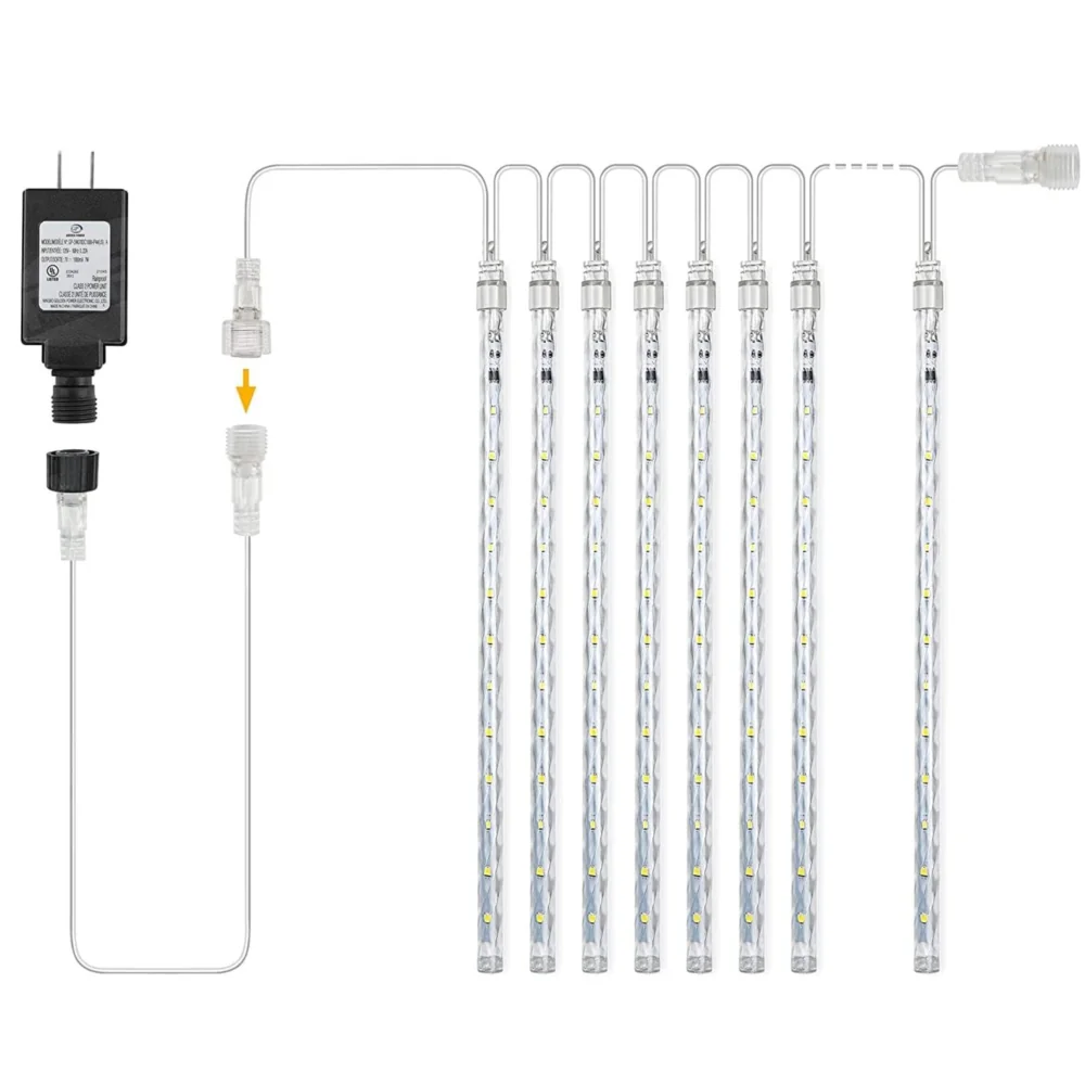 Lampki świąteczne Meteory imitujące padający śnieg IP44 288LED Biały Zimny
