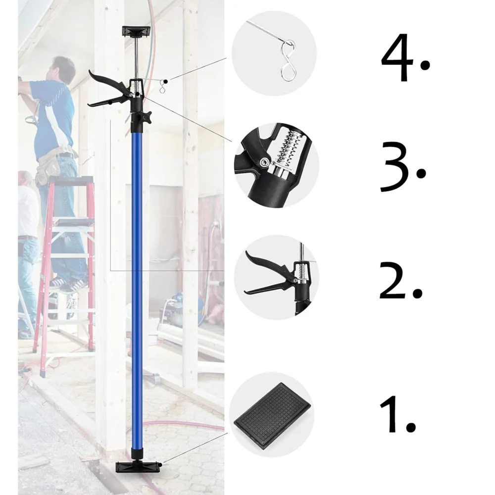 Rozpórka do montażu drzwi, futryn oraz podnośnik do mocowania płyt gk rozpierak 2w1 2 sztuki
