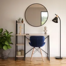 Lustro okrągłe do zawieszenia na ścianę Czarne 60cm