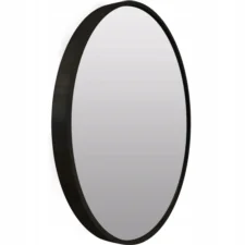 Lustro okrągłe do zawieszenia na ścianę Czarne 60cm