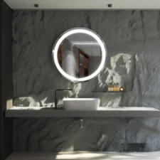 Lustro okrągłe do zawieszenia z oświetleniem LED 80cm