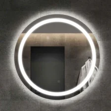 Lustro okrągłe do zawieszenia z oświetleniem LED 80cm