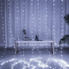 Kurtyna świetlna druciki LED w formie Zasłon Świetlnych 300LED Biały Zimny