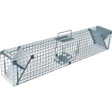 Żywołapka na kuny, łasice i szczury bezpieczna dla zwierząt metalowa pułapka 82x21x20cm