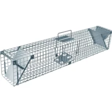 Żywołapka na kuny, łasice i szczury bezpieczna dla zwierząt metalowa pułapka 82x21x20cm