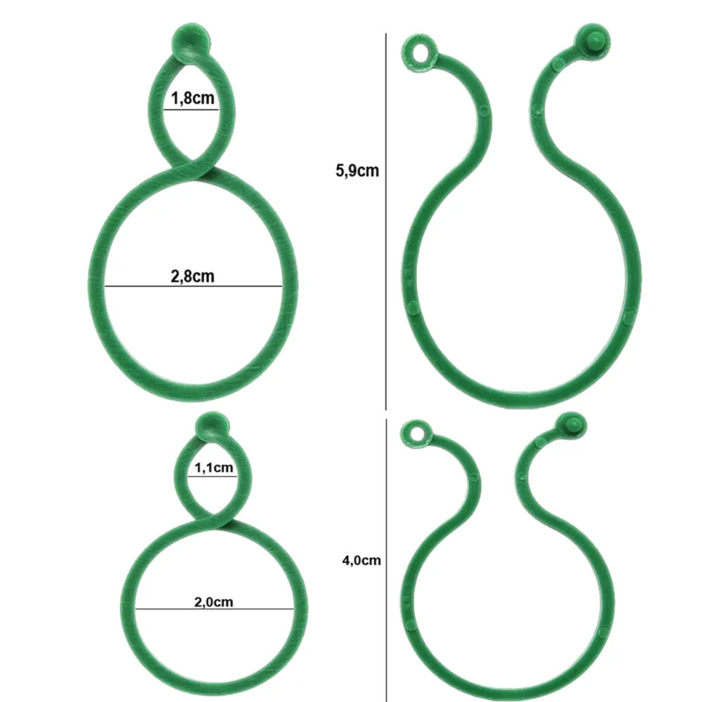 Uchwyty do mocowania roślin 40 sztuk (15 dużych + 25 małych)