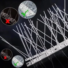 Kolce przeciw ptakom, stal nierdzewna, bezpieczne dla ptaków 50cm 60 sztuk