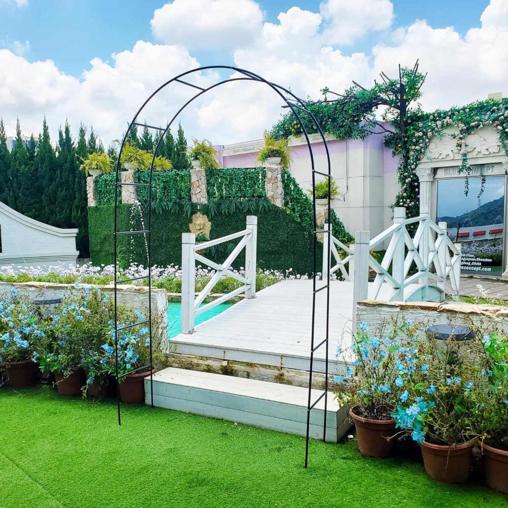 Pergola ogrodowa do róż i roślin pnących metalowa łuk 240cm