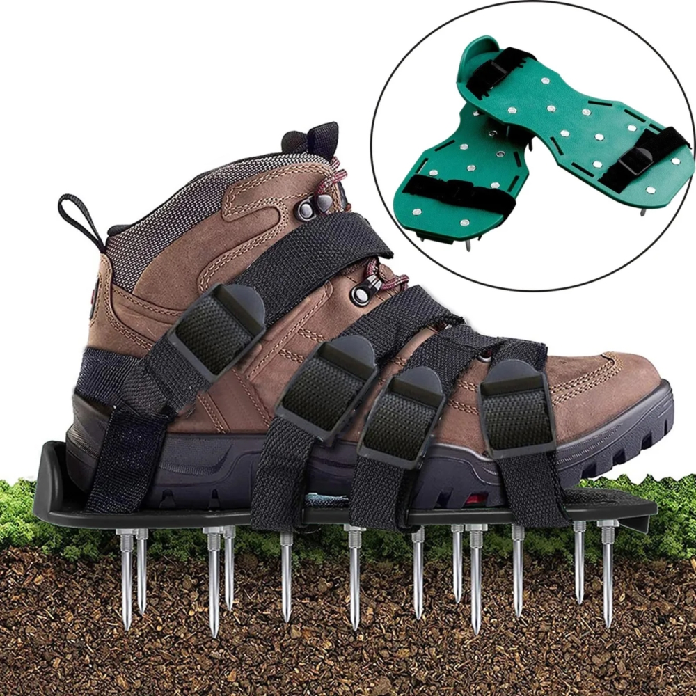 Areator wertykulator do napowietrzania trawników w formie nakładek na buty 2 sztuki