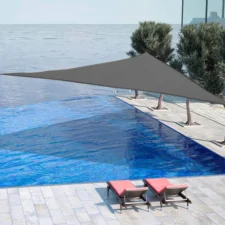 Żagiel przeciwsłoneczny ogrodowy wodoodporny trójkątny Grafitowy 3x3x3m