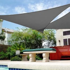 Żagiel przeciwsłoneczny ogrodowy wodoodporny trójkątny Grafitowy 5x5x5m