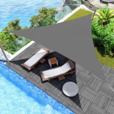 Żagiel przeciwsłoneczny ogrodowy wodoodporny trójkątny Grafitowy 5x5x5m