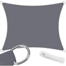 Żagiel przeciwsłoneczny wodoodporny kwadratowy Grafitowy 3x3m + Linka