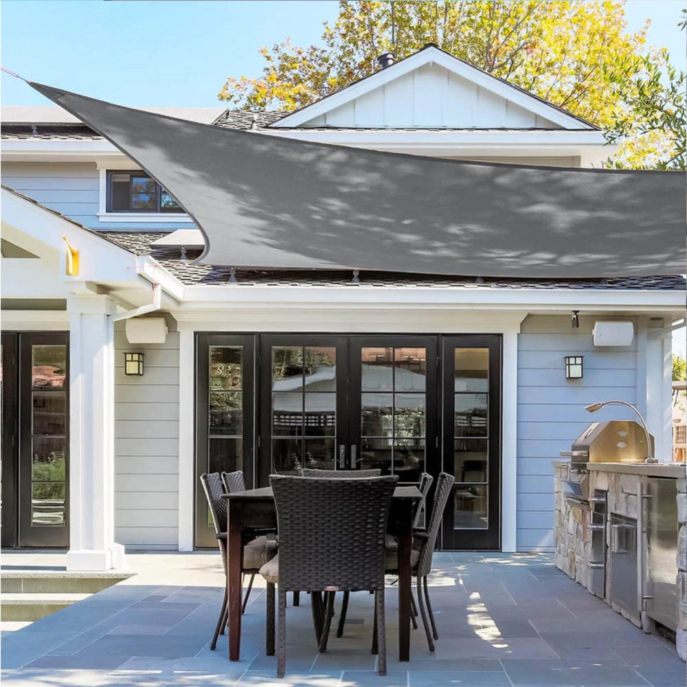 Żagiel przeciwsłoneczny wodoodporny prostokątny Grafitowy 3x4m + Linka Żagiel przeciwsłoneczny wodoodporny prostokątny Grafitowy 3x4m + Linka