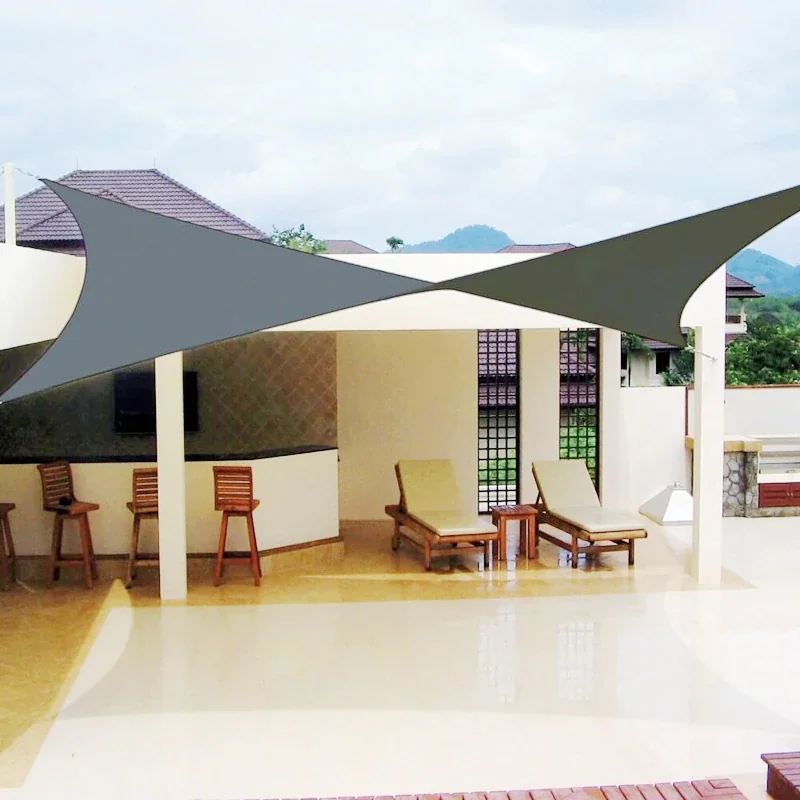 Żagiel przeciwsłoneczny wodoodporny prostokątny Grafitowy 3x4m + Linka