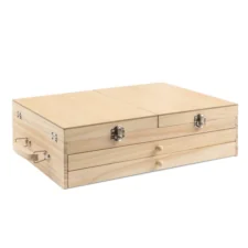 Zestaw artystyczny dla dzieci do malowania i rysowania 196 elementów + Drewniana Walizka