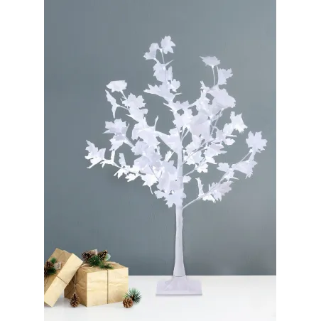 Drzewko świąteczne z oświetleniem LED Klon Biały 100cm